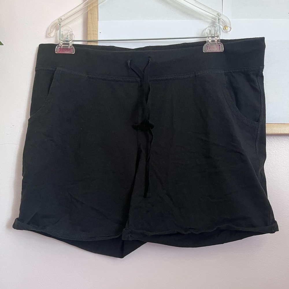 Hanes Women's Black Athleisure Shorts